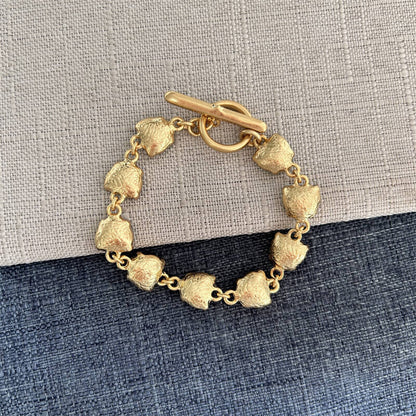 Vintage Jewelry Heart Gems Bracelet