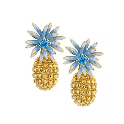 Vintage Jewelry Pineapple Flash Diamond Earrings