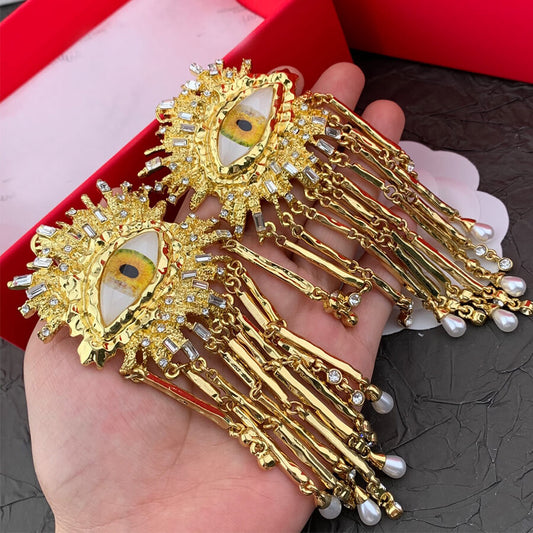 Vintage 24K Solid Gold Plated Earrings Brooch Set