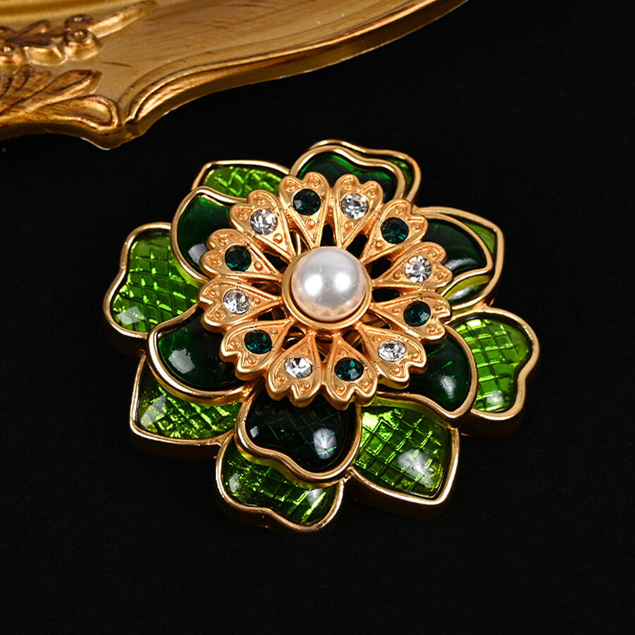 Vintage Jewelry Set Crystal Brooch Drop Earrings