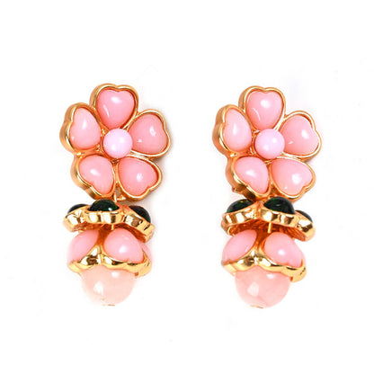 Vintage Jewelry Set Crystal Brooch Drop Earrings