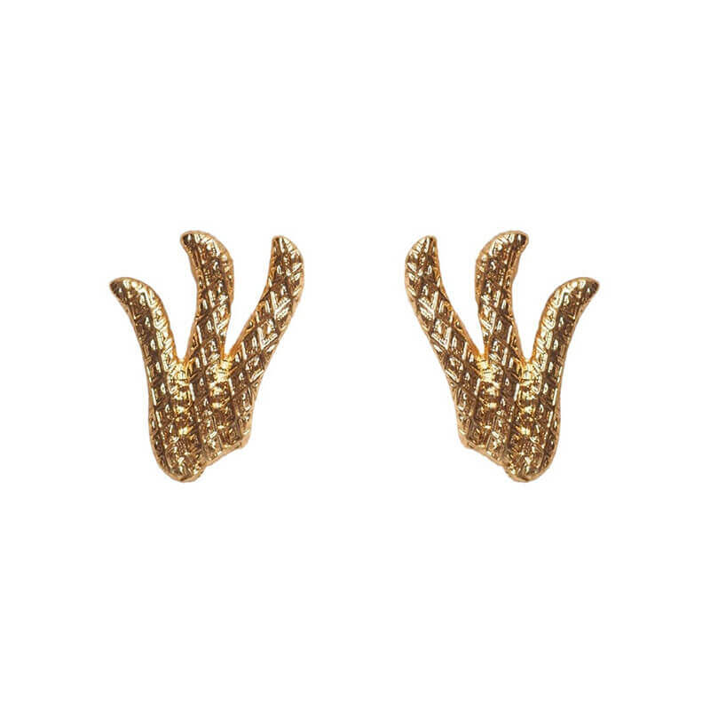 Vintage Jewelry Set Gold Earrings