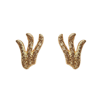Vintage Jewelry Set Gold Earrings