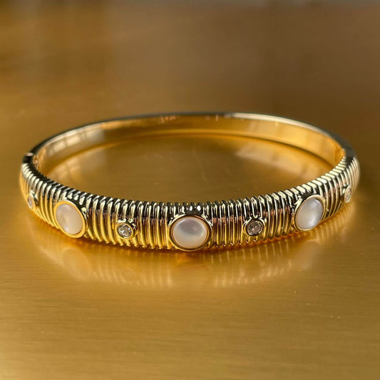Vintage Jewelry Zircon Gems Bangle