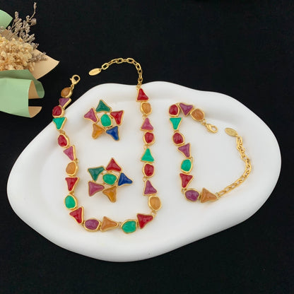 Vintage Jewelry Set Gold Plated