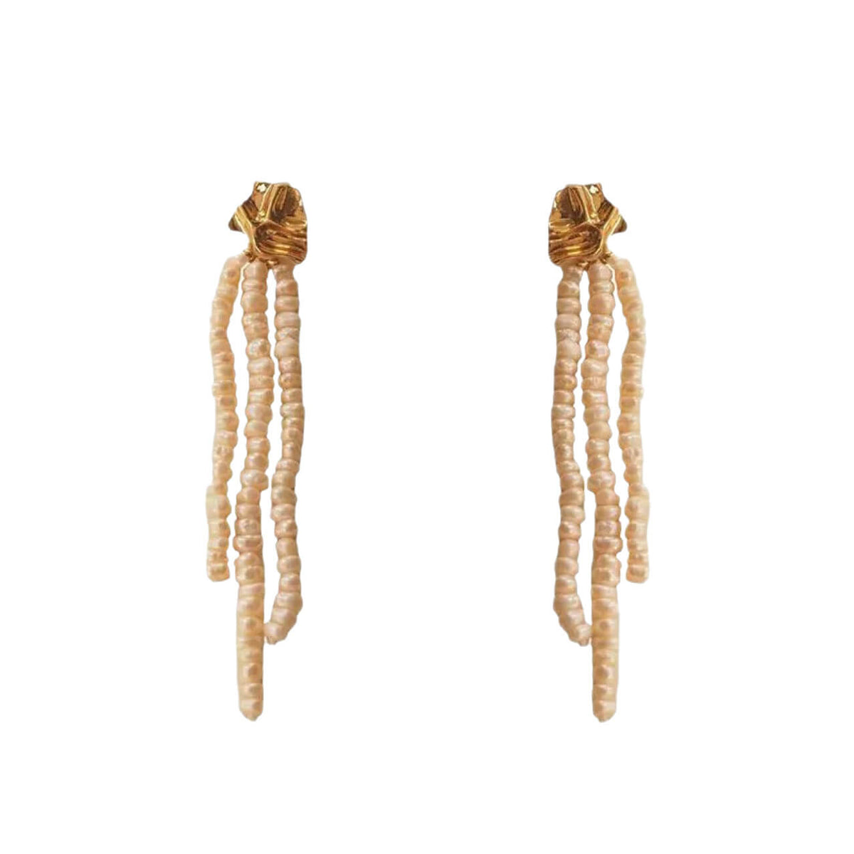 Vintage Natural Freshwater Pearls Earrings Jewelry