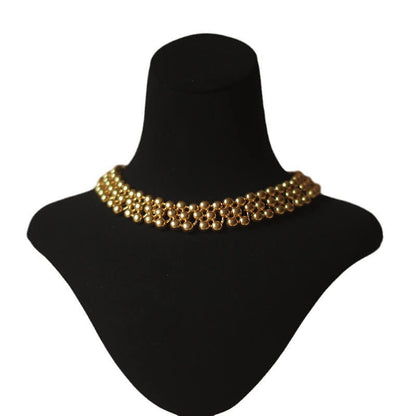Vintage Jewelry Gold Beads Choker