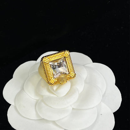 Vintage Gold Diamond V Designer Jewelry Set
