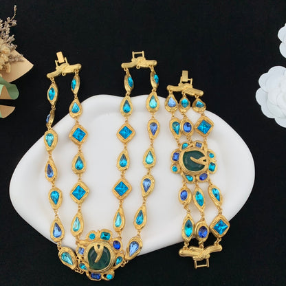 Vintage Jewelry Set Necklace Bracelet