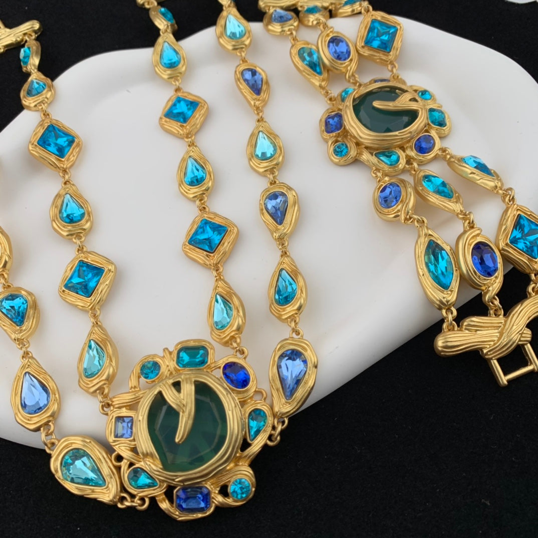Vintage Jewelry Set Necklace Bracelet