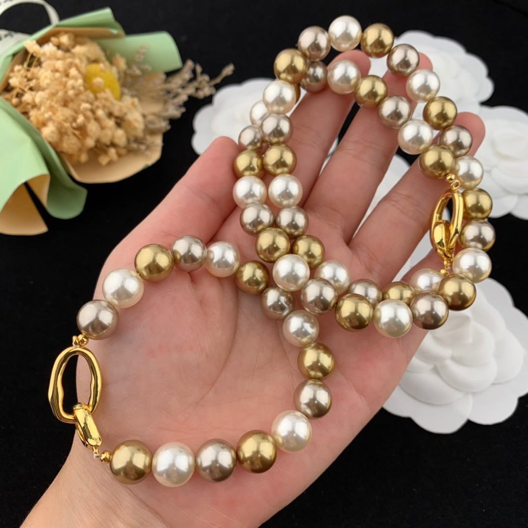 Vintage Jewelry Set Pearl Necklace Bracelet