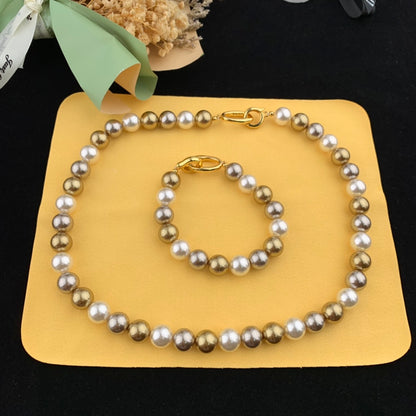 Vintage Jewelry Set Pearl Necklace Bracelet