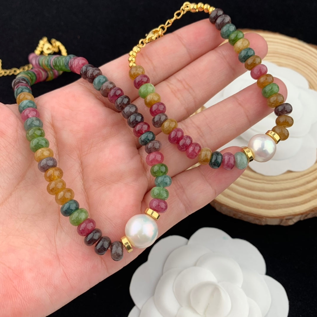 Vintage Jewelry Set Pearl Bracelet Necklace