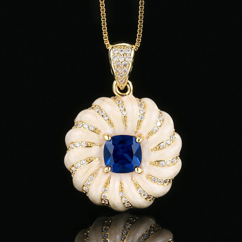 Vintage Jewelry Set Gems Diamond Luxury Necklace Earrings Ring Set