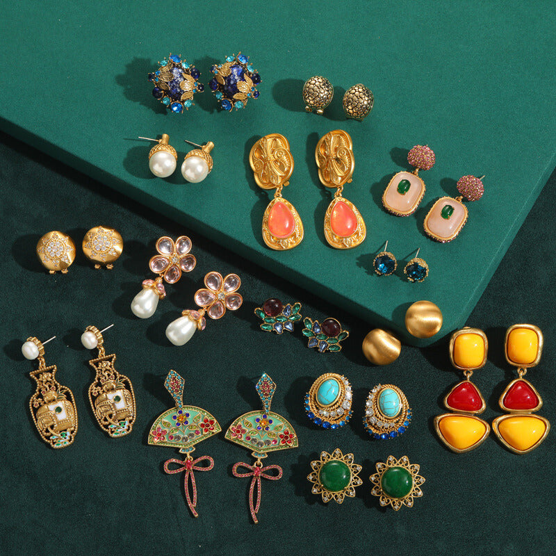 Vintage Earrings Gems Freshwater Pearl Jewelry