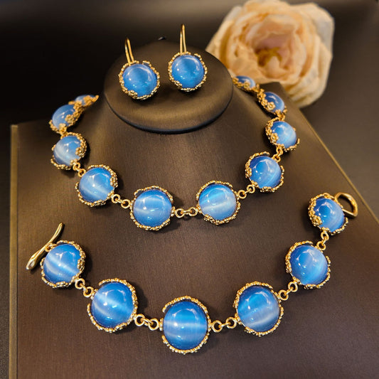 Gorgeous Jewelry Set Copper Gold Plated