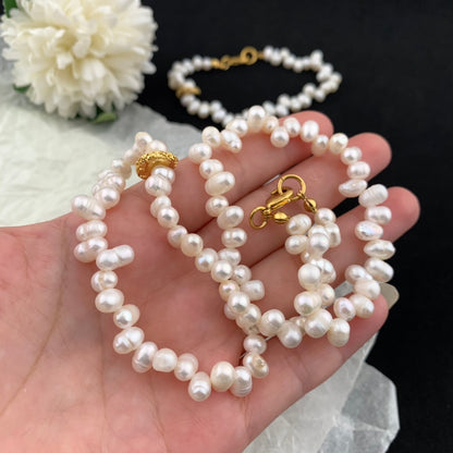 Freshwater Pearl Jewelry Set Necklace Bracelet