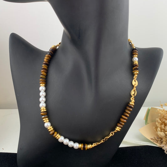 Vintage Jewelry Set Tigerite Artisanal Bracelet