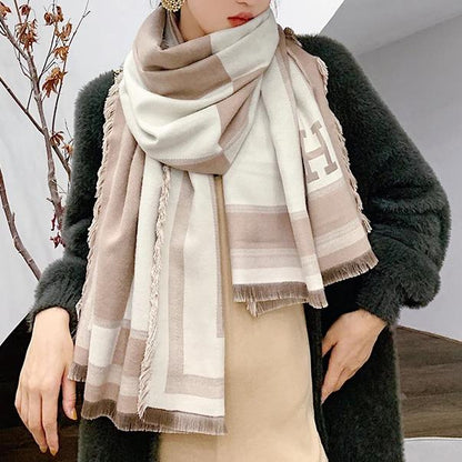 Tassel Warm Cashmere Thick Scarf Shawl Wrap for Women Ladies Girls 65x190