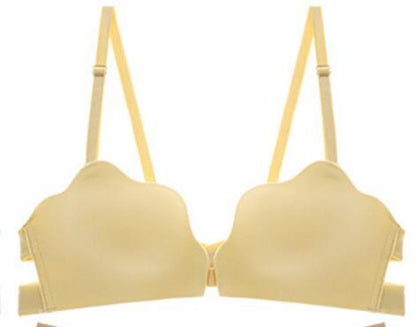 Strapless Bra Stickers Non-Slip Gather Front Buckle No Rims Invisible Underwear Thin Bras