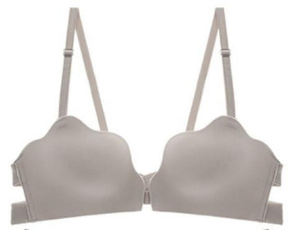 Strapless Bra Stickers Non-Slip Gather Front Buckle No Rims Invisible Underwear Thin Bras