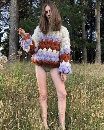Women‘s Oversized Coarse Wool Sweater
