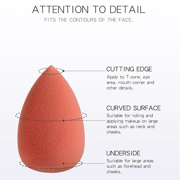 10pcs Mini Makeup Sponge Beauty Sponge Blender Set Foundation Blending Sponges