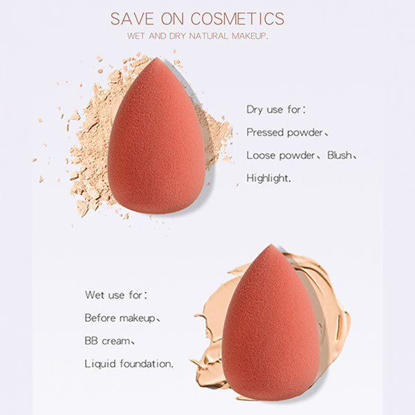 10pcs Mini Makeup Sponge Beauty Sponge Blender Set Foundation Blending Sponges