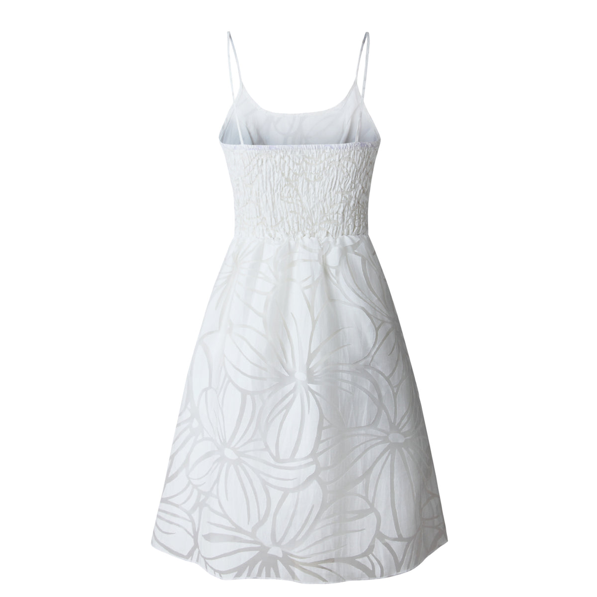 White Lace Floral Printed Sling Seeveless Mini Dresses