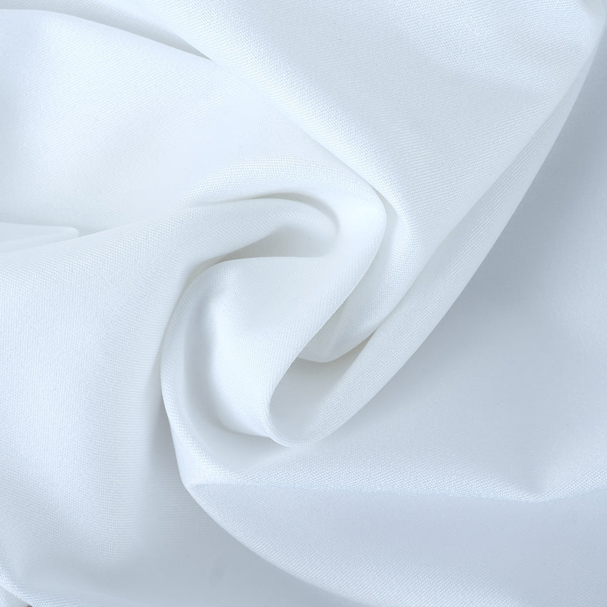 Square Collar Puff Sleeve Backless Single-breasted Shirts