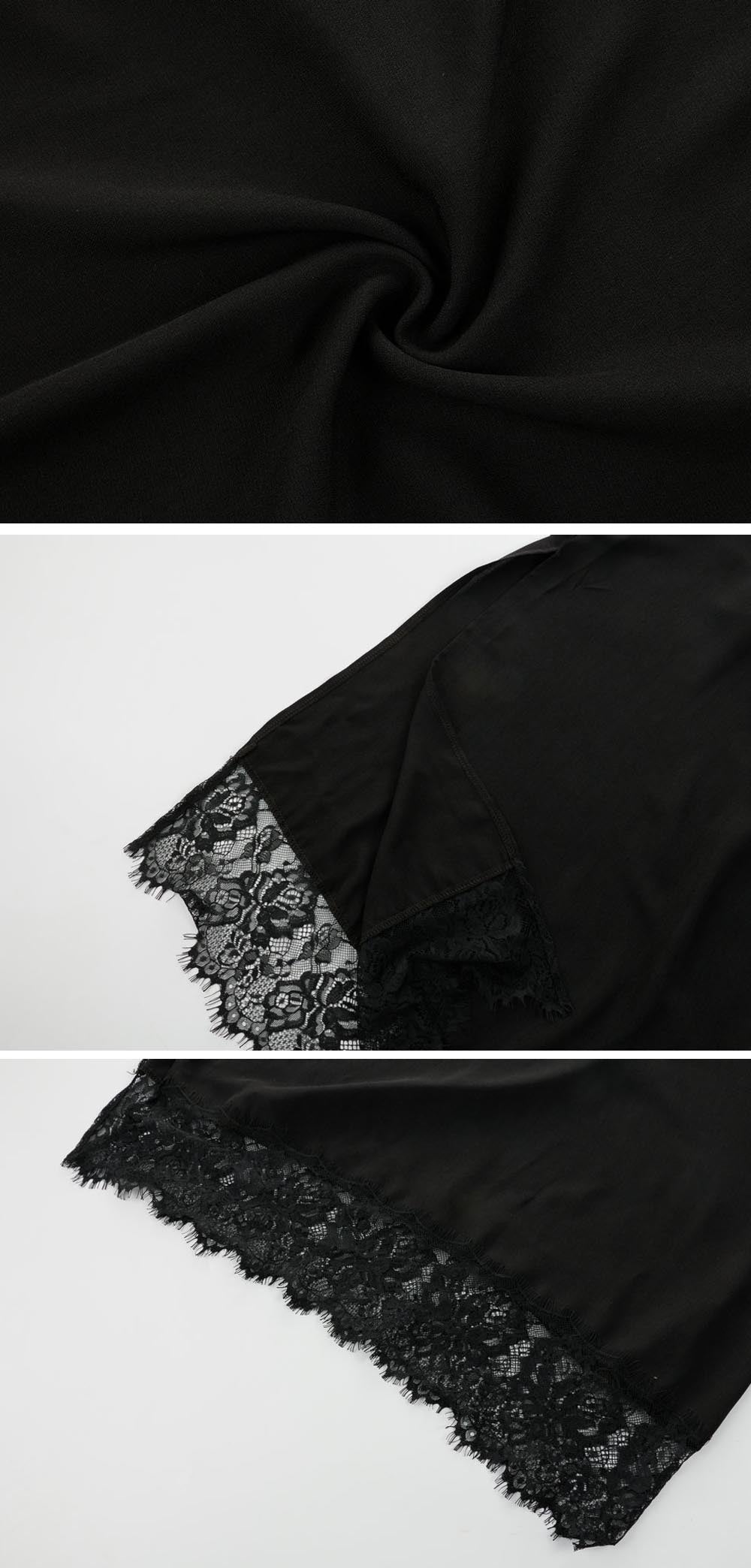 Black Sexy Lace Loose Vacation Summer Maxi Dresses