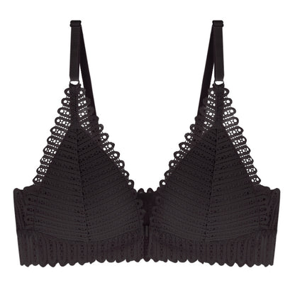 Lace Wireless Front Closure Lingerie Adjusted Plus Size Backless Bralette Bras Set