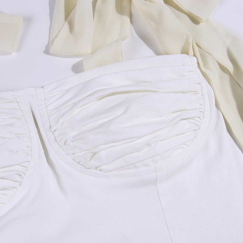 Strappy Bow-knot Tube Tops Suspenders Shirts