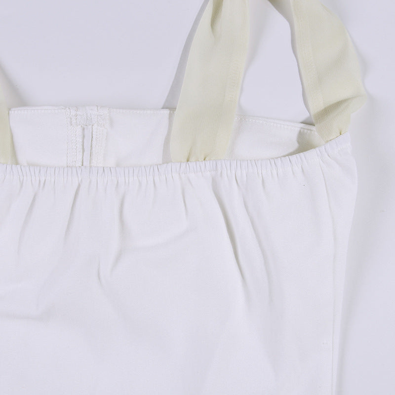 Strappy Bow-knot Tube Tops Suspenders Shirts