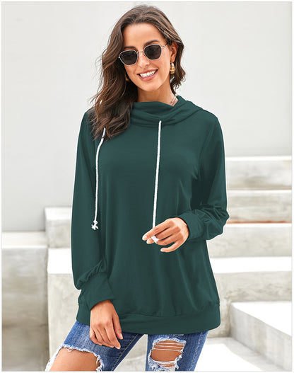 Women Loose Long Sleeve Hooded Hoodie