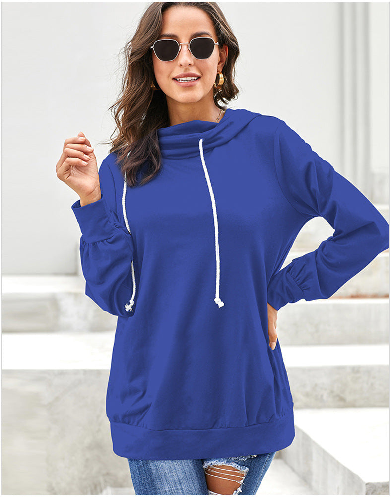 Women Loose Long Sleeve Hooded Hoodie