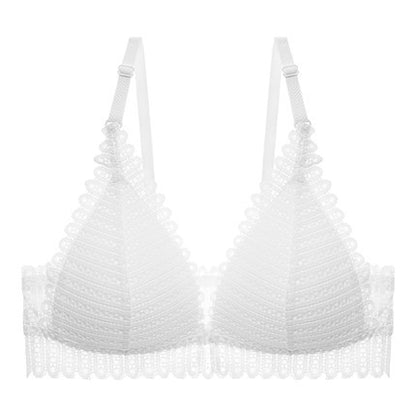 Lace Wireless Front Closure Lingerie Adjusted Plus Size Backless Bralette Bras Set