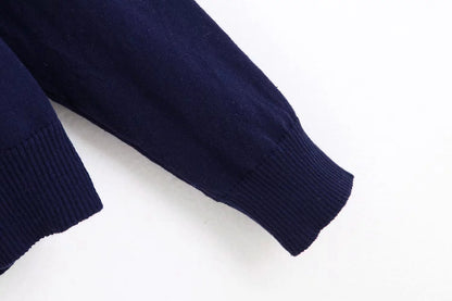 Lozenge Single-breasted Knitting Cardigan Sweaters
