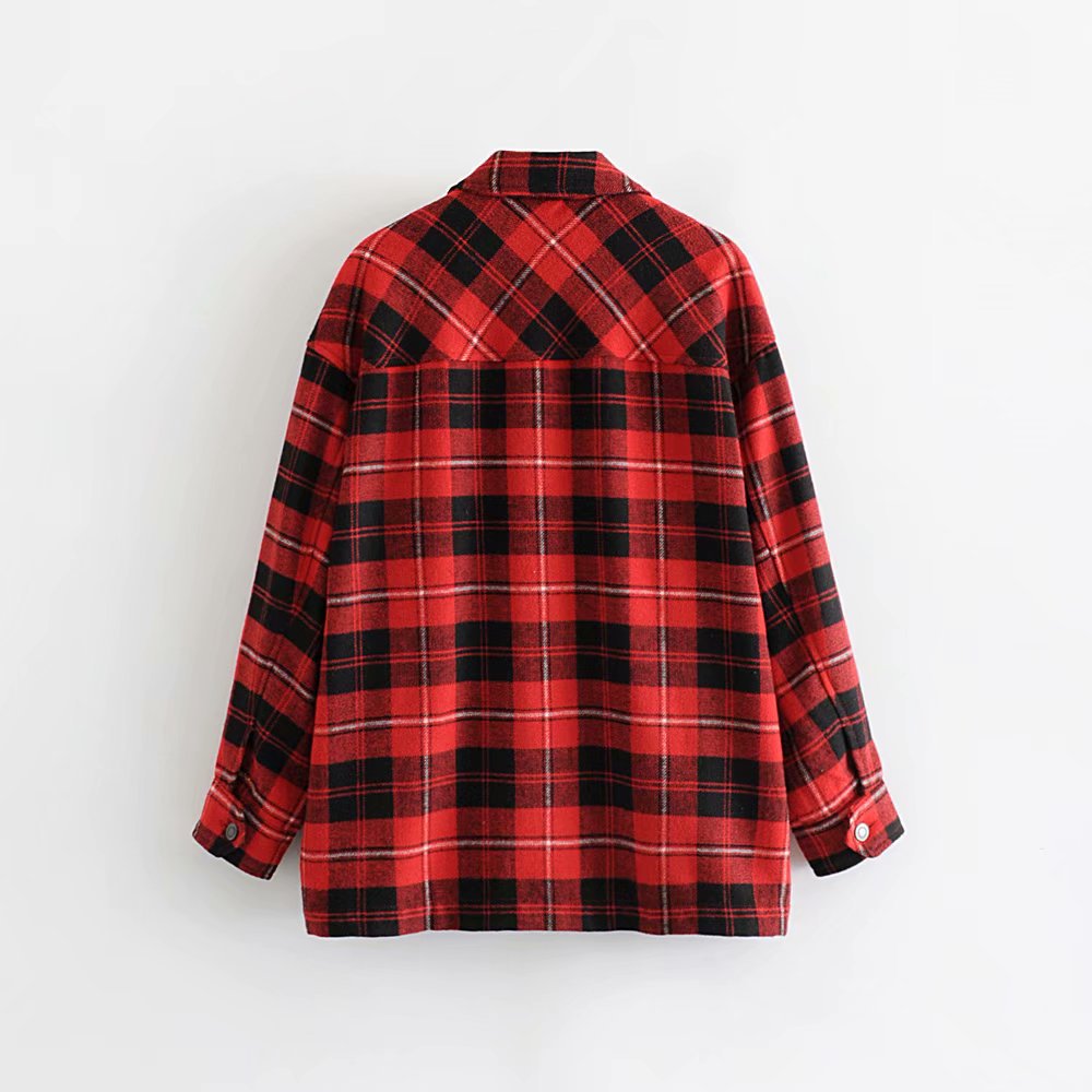 Contrast Single-breasted Lattice Pocket Cardigan Coat