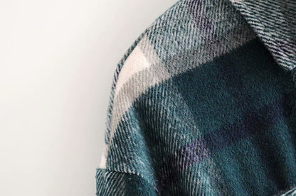 Contrast Single-breasted Lattice Pocket Cardigan Coat