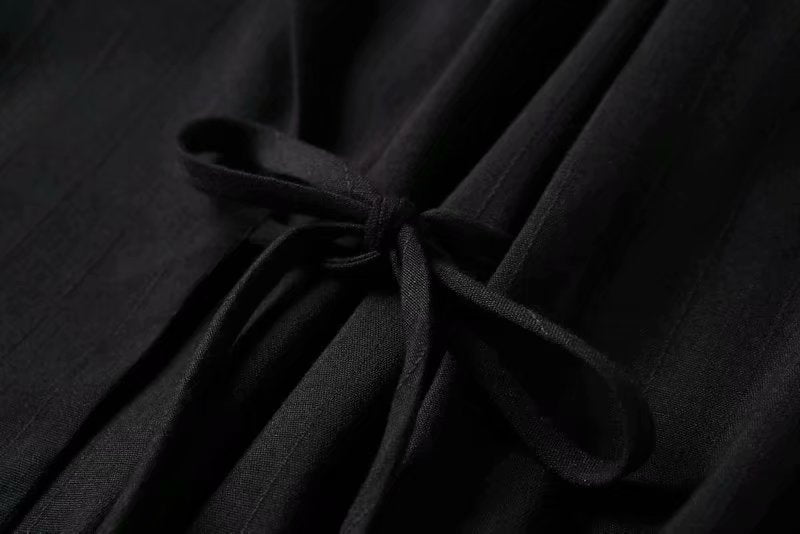 Pile Collar V-neck Lace-up Lantern Sleeve Blazers Mini Dresses