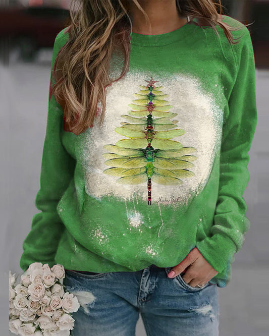 Round Neck Floral T-Shirts Blouses Sweatshirts