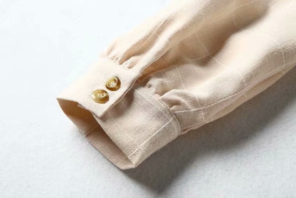 Pile Collar V-neck Lace-up Lantern Sleeve Blazers Mini Dresses