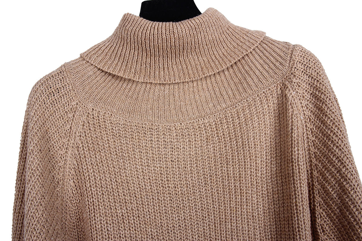 Hollow-out High-collared Capes Sweaters Outerwear