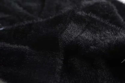 V-neck Single-breasted Knit Moon Shape Crop Tops Cardigans