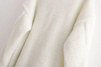 Pile Collar Double Breasted Thicken Fur Lambswool Outerwear