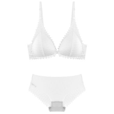 Lace Wireless Front Closure Lingerie Adjusted Plus Size Backless Bralette Bras Set