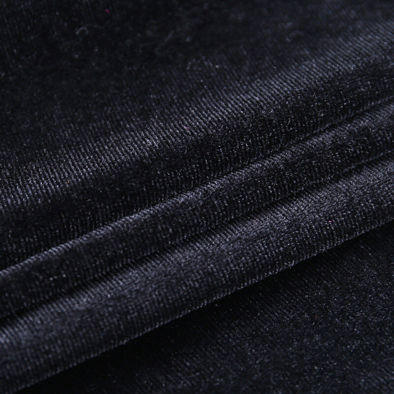 Square Collar Velvet Slit Leg Party Bodycon Mini Dresses