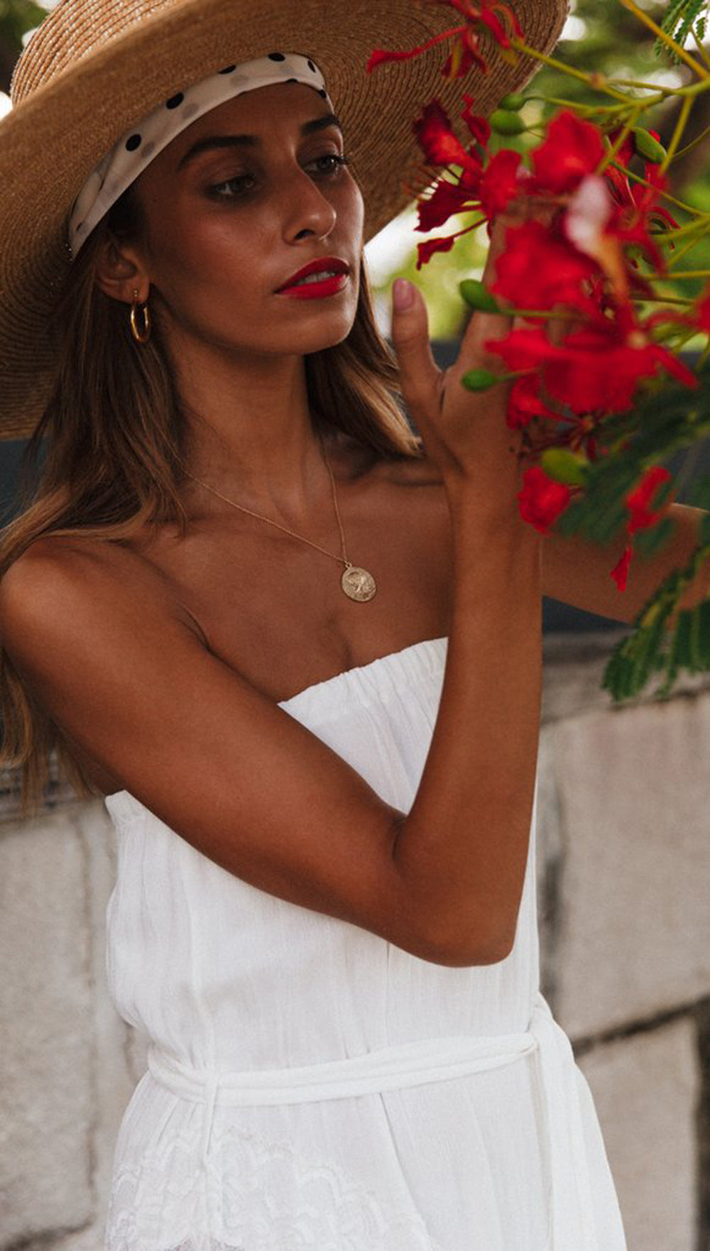 Chest Wrap Irregular White Dress