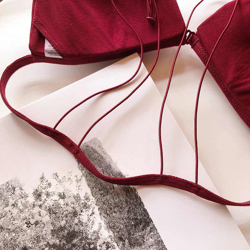 Sexy Triangle Cup Front Buckle Wireless bras